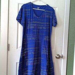 Svaha Blue Fibonacci Program Sequence Dress